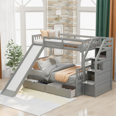 Girls bunk beds with storage best sale